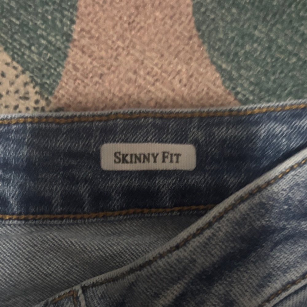 Judy Blue Skinny Jeans with Custom Knee Patch Size 14W - Picture 6 of 8